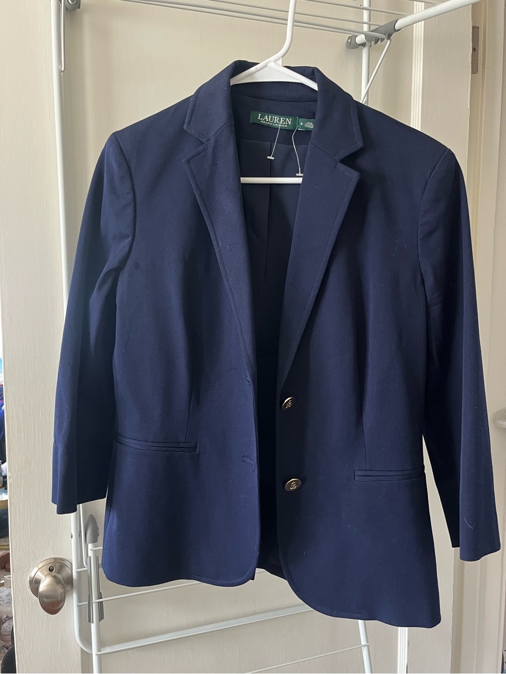 Lauren Ralph Lauren Navy Two-Button Tailored Blazer